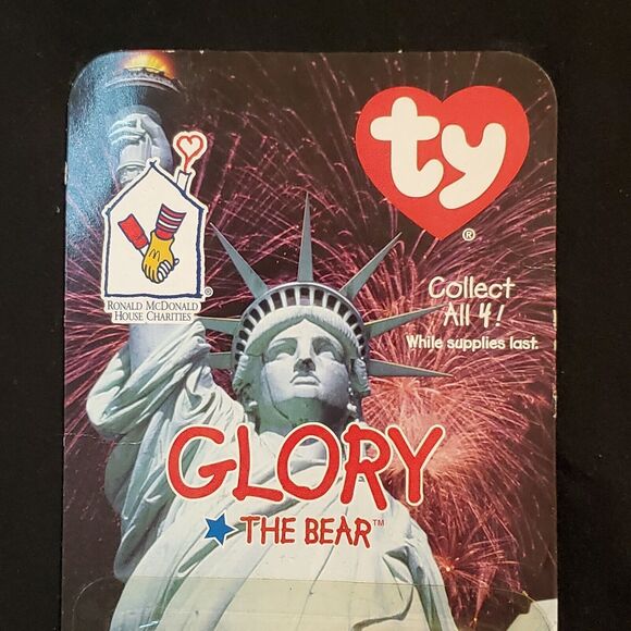 TY McDonalds Beanie Babies Glory the Bear 1999 Retired - Picture 2 of 7